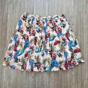Rewind Tropical Tiered Skirt Small